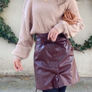 Urban Outfitters Faux Leather Paperbag Skirt